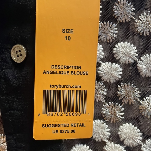 NWT Tory Burch blouse-skirt. Selling together. Beautiful gold cream navy sz 10 - Picture 6 of 6